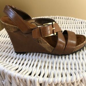 Aerosoles Wedge Leather Sandals